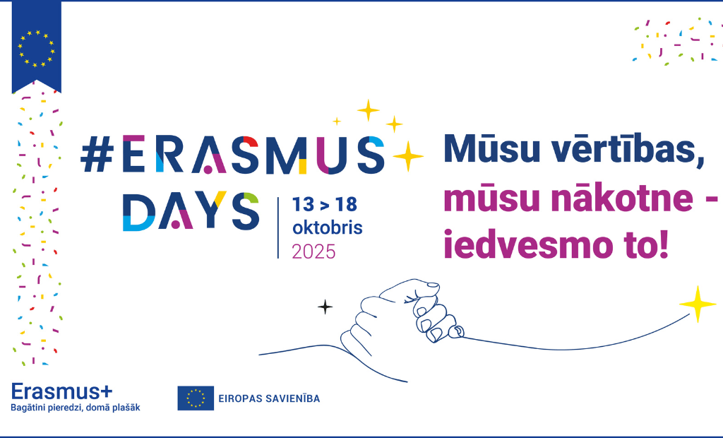 “Erasmus+” projektu īstenotāji aicināti iesaistīties iniciatīvā “Erasmus dienas”