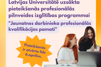 Tiek uzsākta jauna profesionālās pilnveides programma “Jaunatnes darbinieka profesionālās kvalifikācijas pamati”