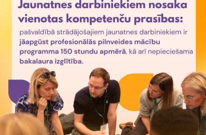 Jaunatnes darbiniekiem nosaka vienotas kompetenču prasības